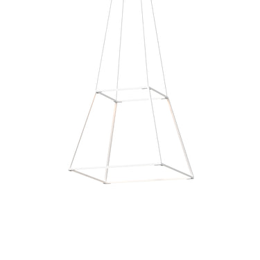 Koncept Z-Bar Pendant Rise Medium Square Soft Warm Matte White 26" x 26" x 22"