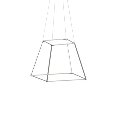 Koncept Z-Bar Pendant Rise Medium Square Soft Warm Silver 26" x 26" x 22"