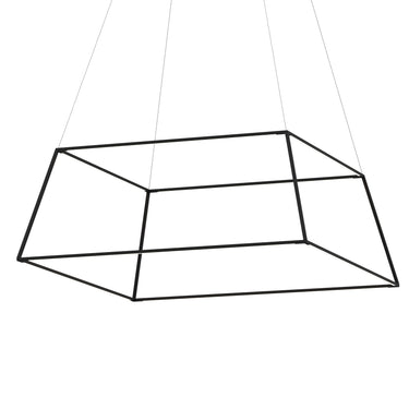 Koncept Z-Bar Pendant Rise Large Square Soft Warm Matte Black 51" x 51" x 20"