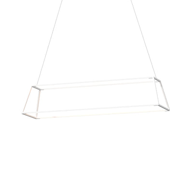 Koncept Z-Bar Pendant Rise Large Rectangle Soft Warm Matte White 56" x 14" x 12"