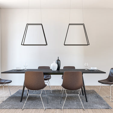 Koncept Z-Bar Pendant Rise Medium Square Soft Warm Matte White 26" x 26" x 22"