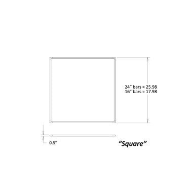 Koncept Z-Bar Pendant Medium Square Soft Warm Matte White 26" x 26"