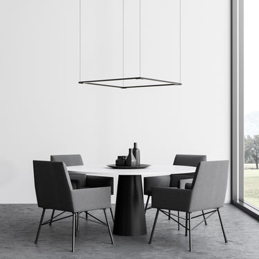 Koncept Z-Bar Pendant Medium Square Soft Warm Silver 26" x 26"