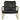 Modern black leather armchair with gold stainless steel base Zara by Soho Concept