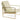 Zara leather armchair with gold metal frame in cream genuine leather upholstery