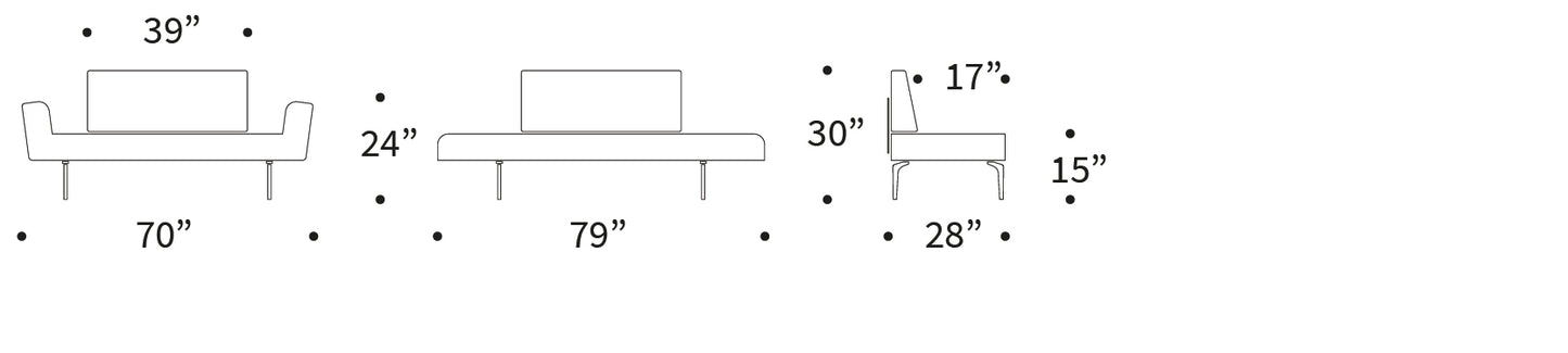 Innovation Living Zeal Sofa with Aluminum Legs