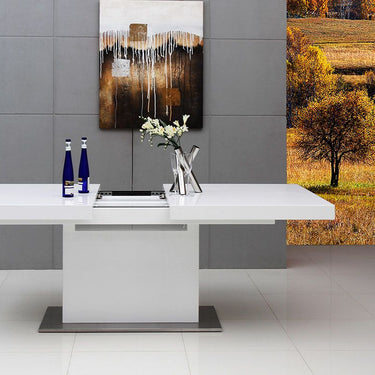 Zenith White Dining Table -  Stylish and Contemporary Design for Modern Homes