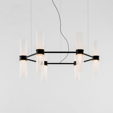 Italian designer glass suspension lamp by Artemide for modern interiors