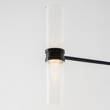 Modern glass LED chandelier suitable for living room or dining area