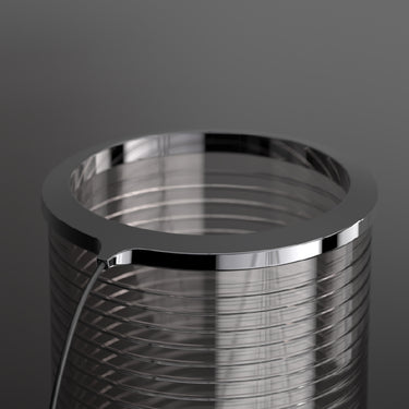 Minimalist glass table lamp with integrated LED and touch control