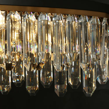 Zephyrine 47" Linear Black and Brass Kitchen Island Light Fixture