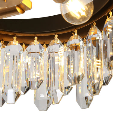 Glam Drum Pendant Light - Zephyrine 16" Black and Gold 