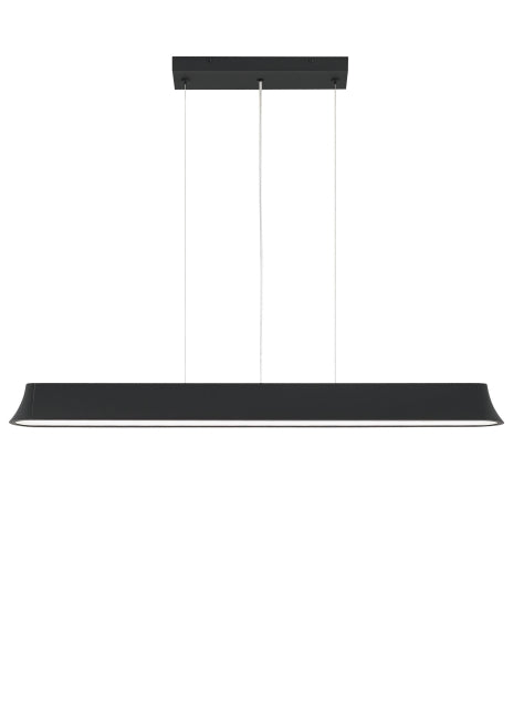 Zhane 49" Slimline LED Pendant Light by Visual Comfort - Rubberized Black
