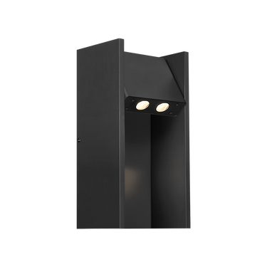 Modern black exterior wall lantern by Visual Comfort designed for patios, garages, and entry lighting