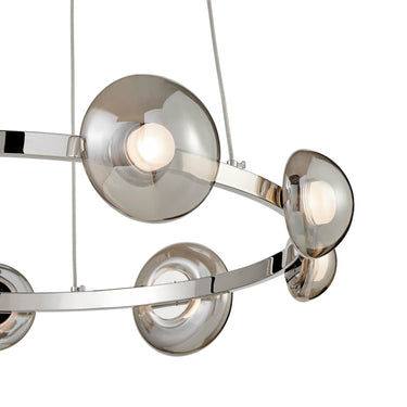 Finesse Decor Orbis Halo Chandelier Polish Nickel