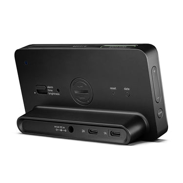 Rear panel with USB ports · Braun BC20 Bluetooth Digital Alarm Clock, Black