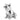 Finesse Decor French Bulldog Sitting Sculpture - Chrome & Black 