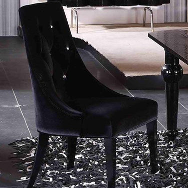 AX Charlotte Black Velour Dining Chair set of 2