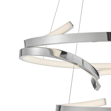 Finesse Decor Beijing LED adjustable Round Chandelier Chrome