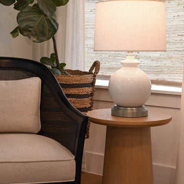 Abbeygale rechargeable lamp, Ivory & Nickel – view 4