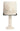 Acropolis alabaster table lamp with white stone base on a white background