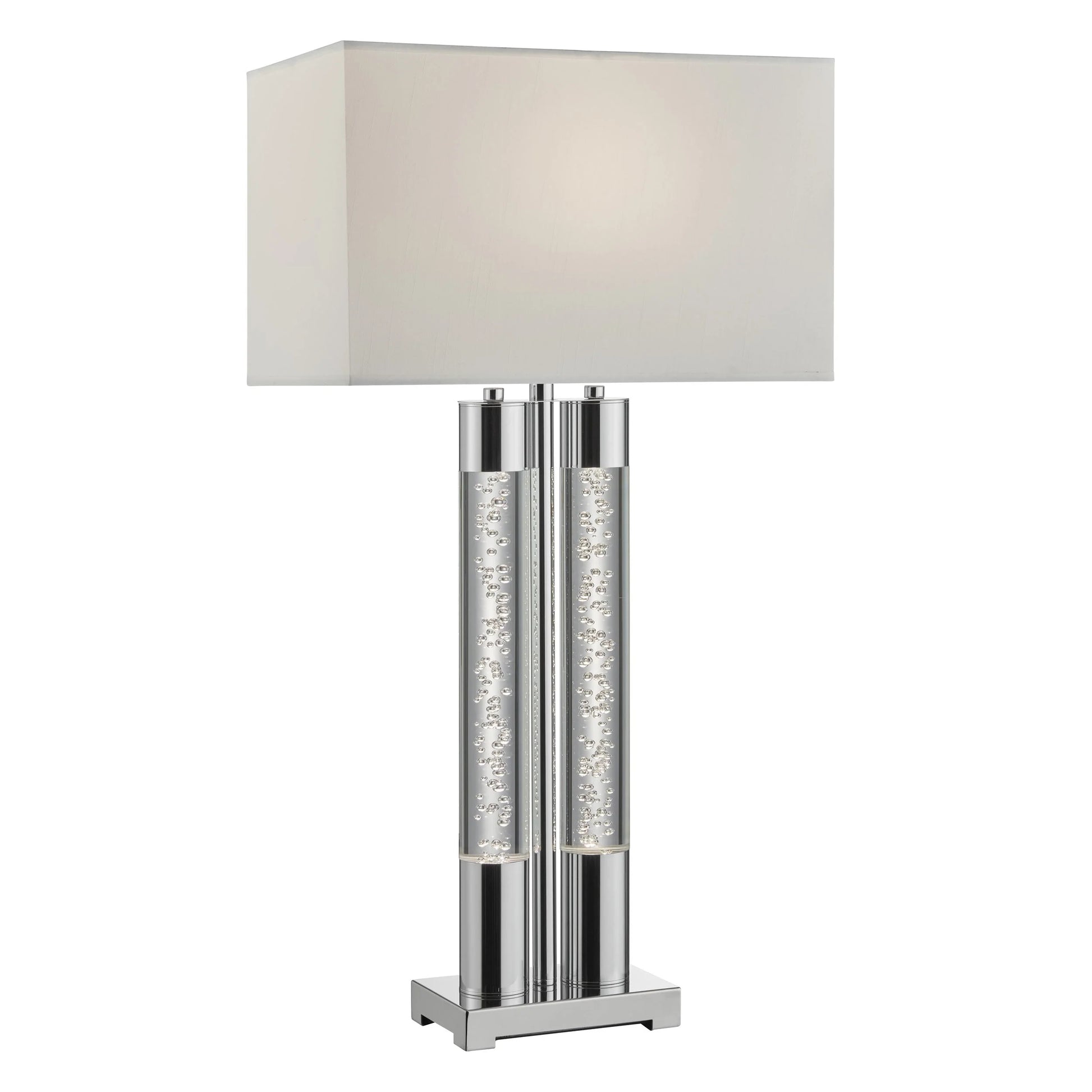 Acrylic Table Lamp in Chrome - Smart Light 1
