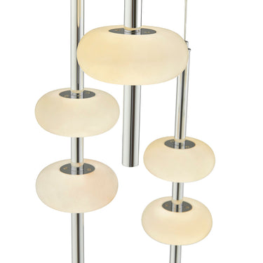 Finesse Decor Spanish Alabaster Round Chandelier Chrome