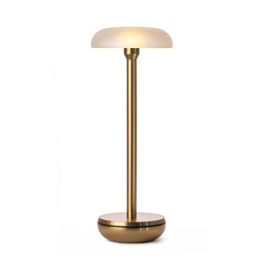 Humble Air Rechargeable Lamp – Gold with Frosted Shade