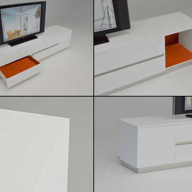 AX Skyline White Crocodile TV Stand