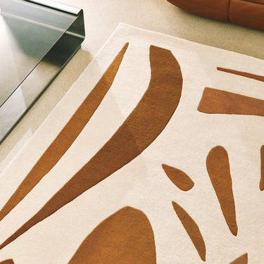 Alpha wool rug in Terracotta, full view