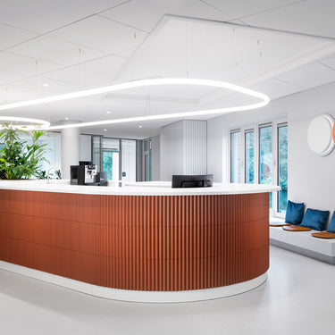 Alphabet Of Light Pendant Light styled in a modern interior, view 1