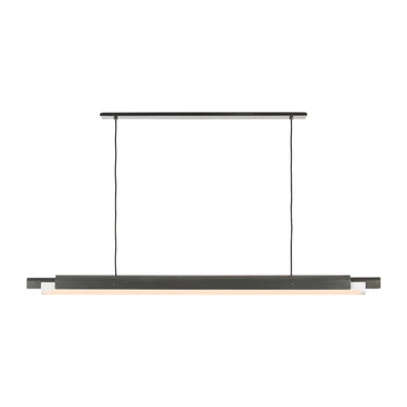 Sleek Ambrose 72in linear suspension light with integrated dimmable LED, perfect for contemporary kitchen islands. 