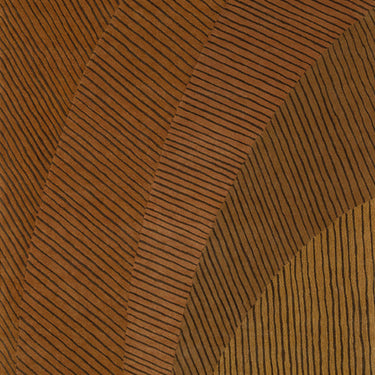 Ammonite wool rug in Ocre, full view