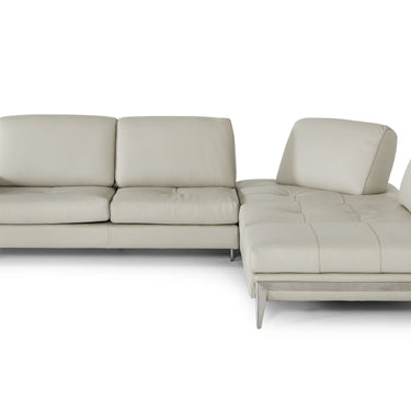 Lamod Italia Andrea Grey Leather Sectional Sofa