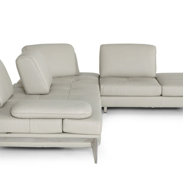 Lamod Italia Andrea Grey Leather Sectional Sofa