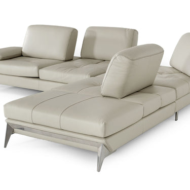 Lamod Italia Andrea Grey Leather Sectional Sofa