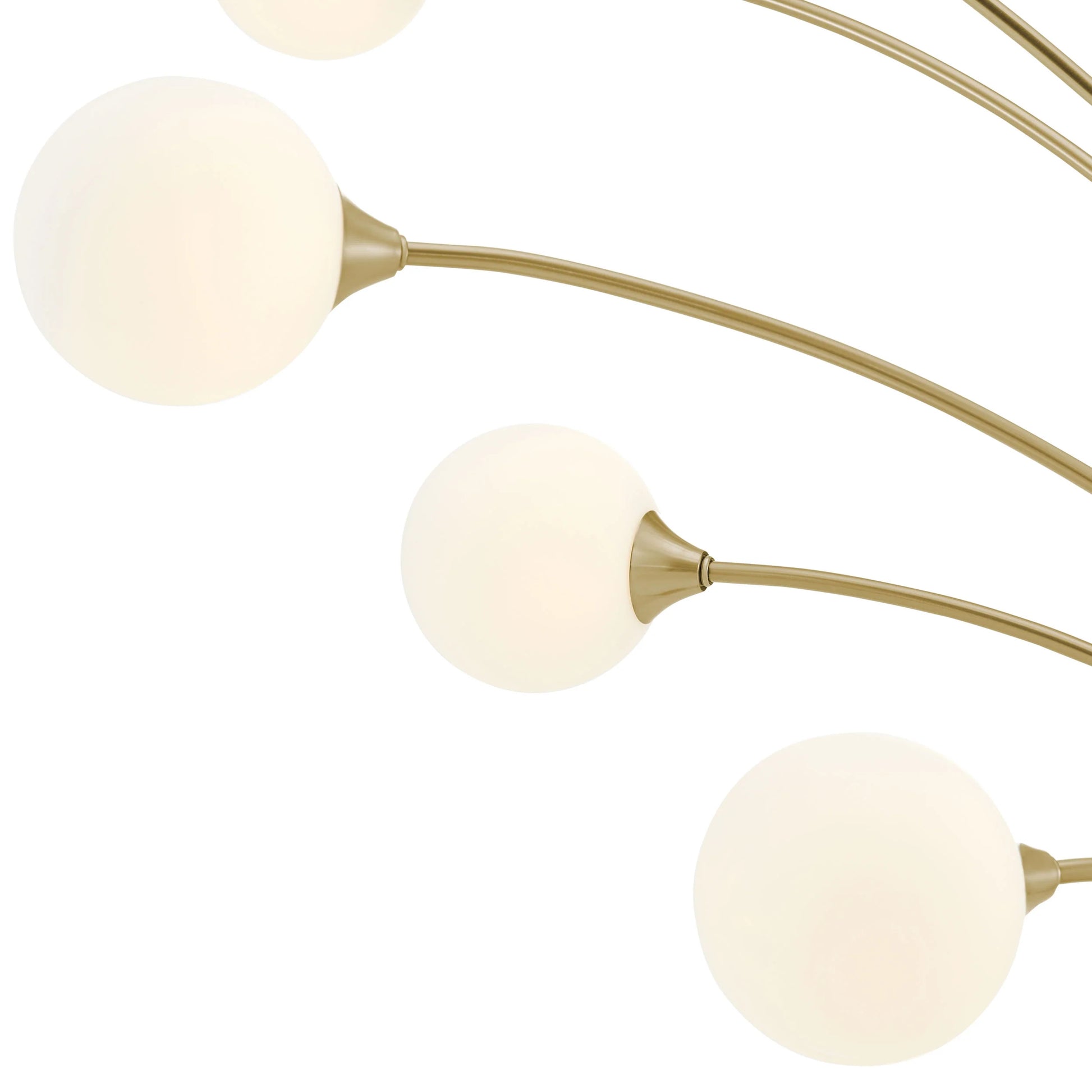 Finesse Decor Anechdoche 5-Light Gold and White Floor Lamp 3