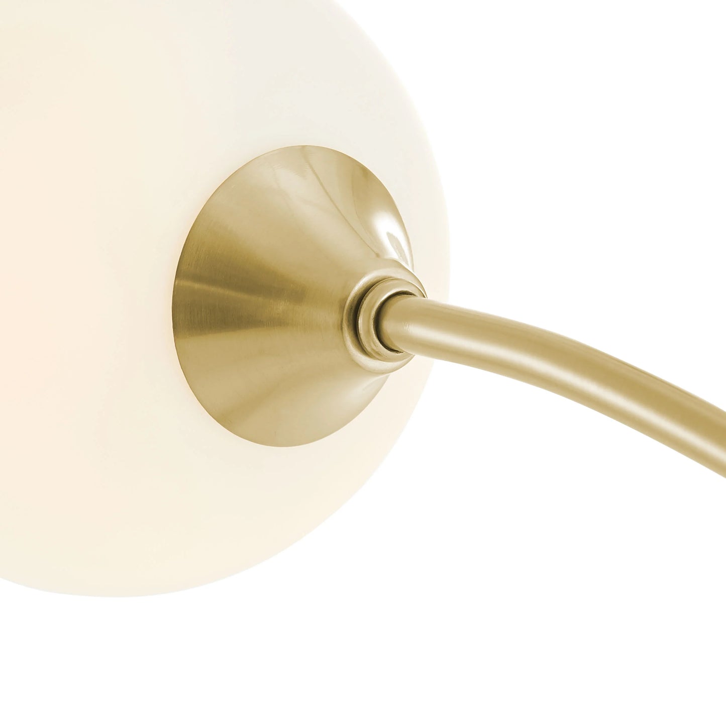 Finesse Decor Anechdoche 5-Light Gold and White Floor Lamp 4