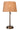 Elegant Alexis Cordless Table Lamp with antique brass and woven rattan shade
