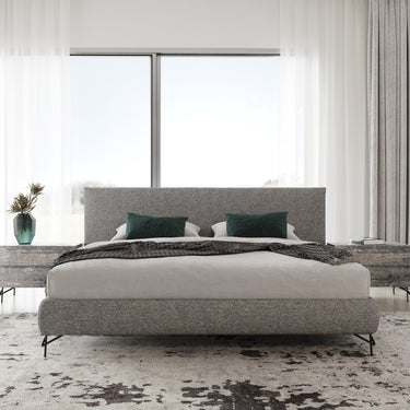 Nova Domus Aria Italian Grey Fabric Bed
