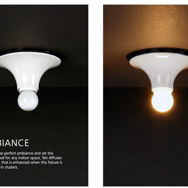 Artemide Teti designer ceiling light in white