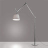 Artemide Tolomeo Mega LED Floor Lamp with 14-inch Silver Fiber diffuser