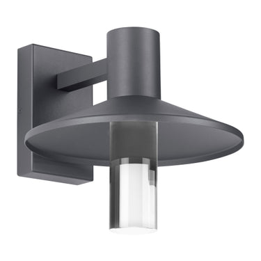 Sleek Design of Ash 16'' Charcoal Outdoor Wall Light Illuminating Garden