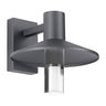 Sleek Design of Ash 16'' Charcoal Outdoor Wall Light Illuminating Garden