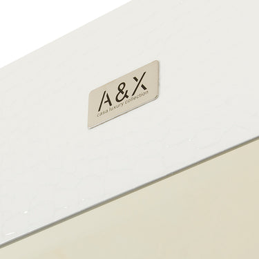 AX Regal White Crocodile Floor Mirror