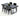 AX Skyline Black Crocodile Lacquer Extendable Dining Table