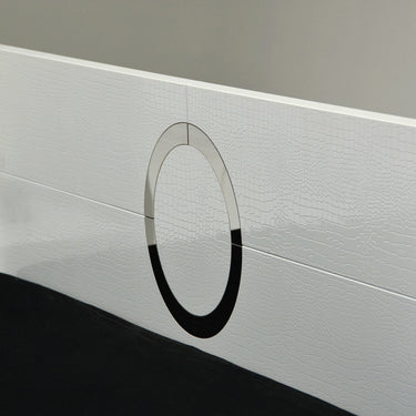 AX Ovidius White Crocodile Lacquer Bed