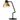 B.lux Blux System T40 matte brass aluminum shade with contrasting black articulated lamp body.