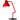 B.lux Blux System T40 adjustable desk lamp in matte red with articulated arm and directional shade, BX-736021U.