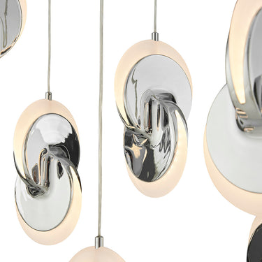 Finesse Decor Deuterium Rectangular Chandelier Chrome